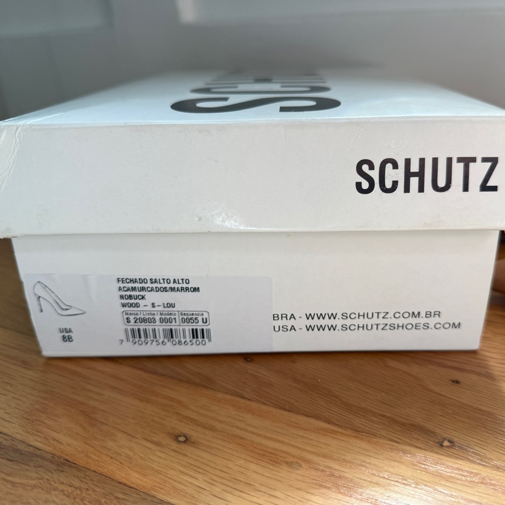 SCHUTZ LOU HIGH STILETTO PUMP in Wood Nobuck suede - Picture 3 of 7
